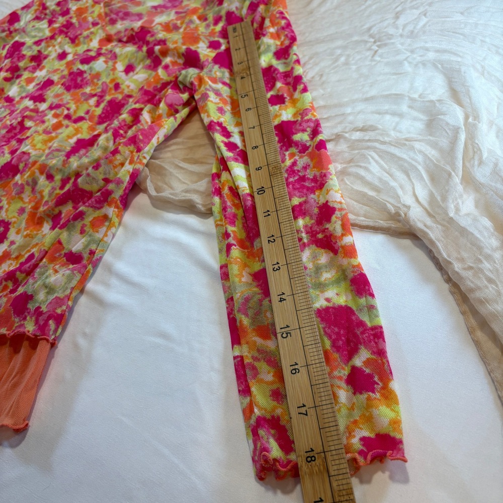 Sigrid Olsen Neon Layered‎ Tank/Long Sleeve Lightweight Top Size SP - Picture 4 of 8